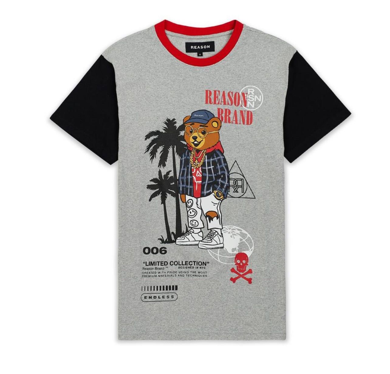 Reason Brand Streetwear Mens Bear Tee Shirt sold by Unleashed Streetwear