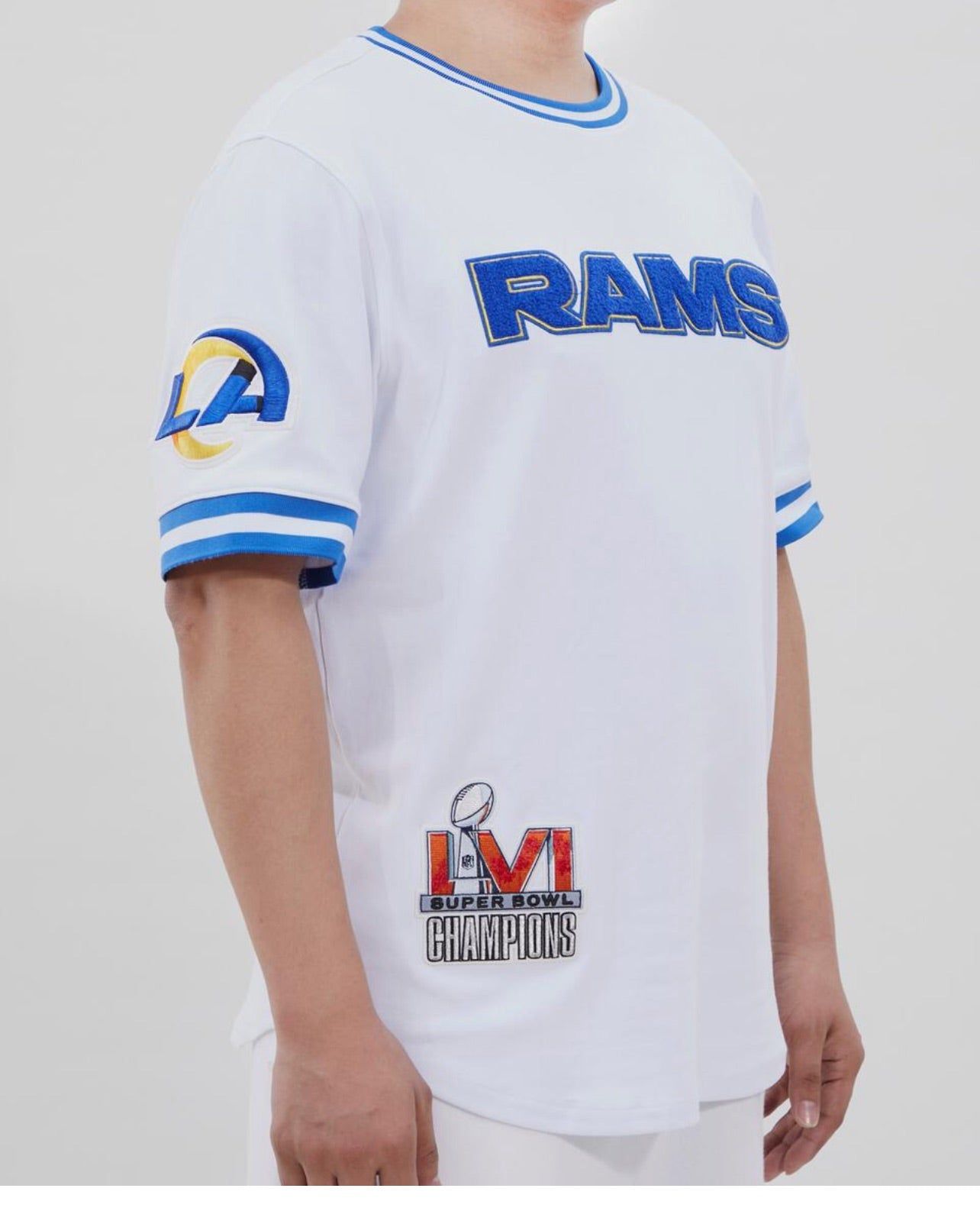 Pro Standard Sports Men’s LA Rams White Jersey Tee Shirt sold by Unleashed Streetwear product image thumbnail 2
