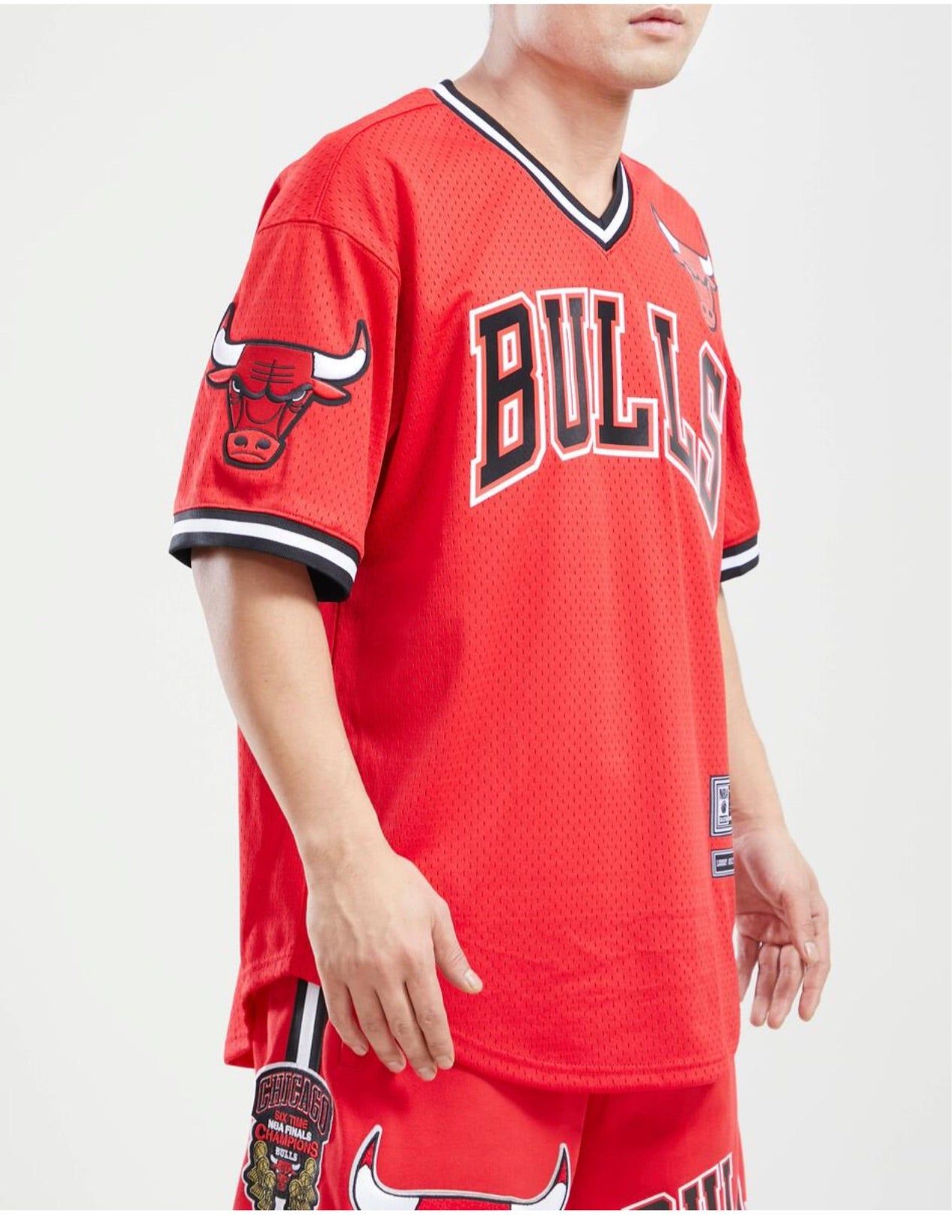 Pro Standard Mens Chicago Bulls Black White Red Mesh Jersey sold by Unleashed Streetwear product image thumbnail 3