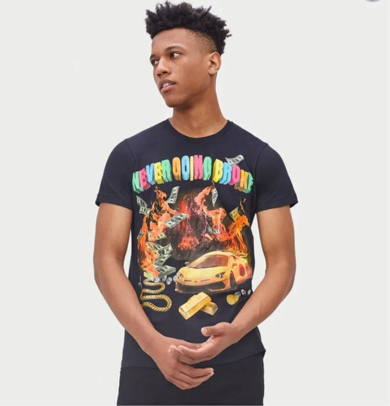 Reason Brand Streetwear Mens Gold Black Tee Shirt sold by Unleashed Streetwear