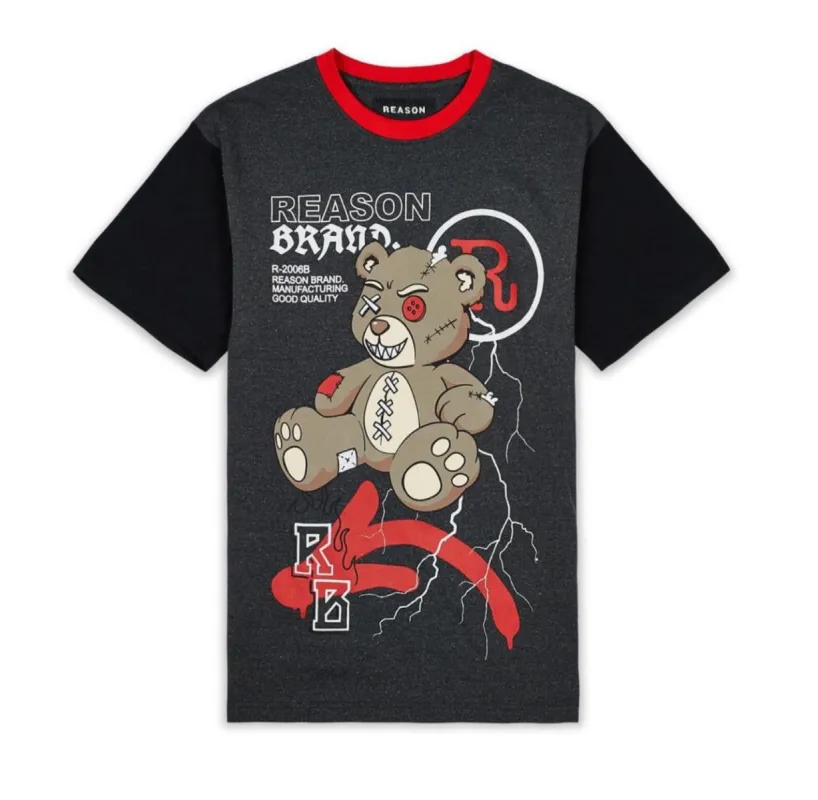 Reason Brand Streetwear Mens Bear Tee Shirt sold by Unleashed Streetwear