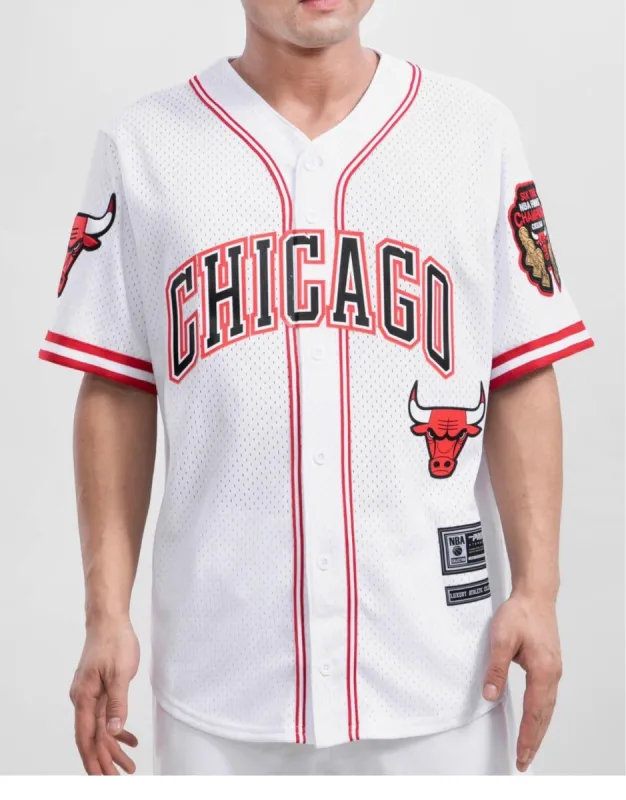 Pro Standard Mens Chicago Bulls Black White Red Mesh Jersey sold by Unleashed Streetwear