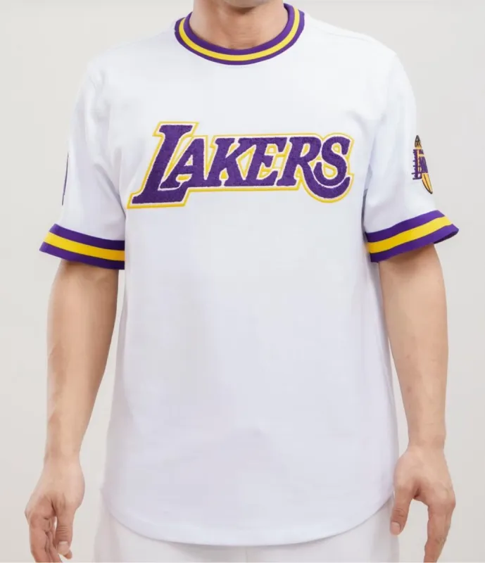 Pro Standard Men’s LA Lakers White Jersey Tee Shirt sold by Unleashed Streetwear