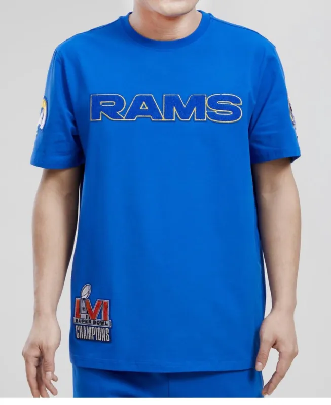 Pro Standard Sports Mens LA Rams Blue Yellow Sports Tee sold by Unleashed Streetwear