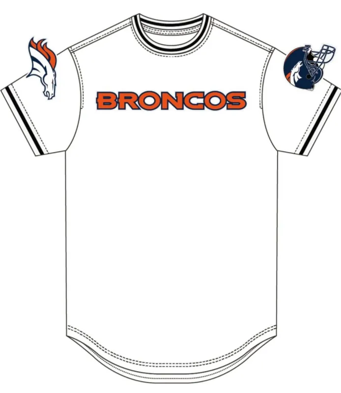 Pro Standard Men’s Denver Broncos White Jersey Tee Shirt sold by Unleashed Streetwear