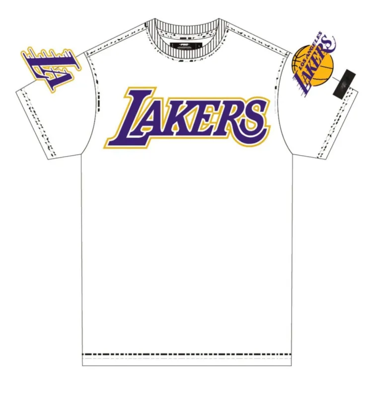 Pro Standard Mens LA Lakers White Sports Tee sold by Unleashed Streetwear