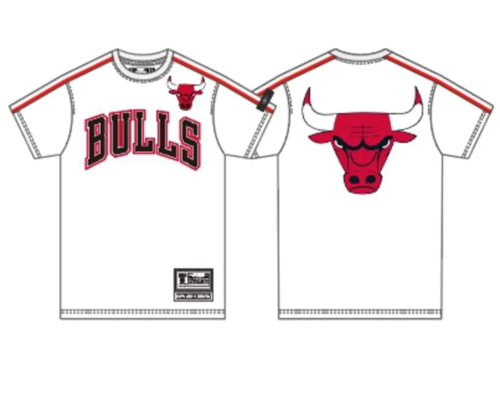 Pro Standard Mens Chicago Bulls Red White Black Tee sold by Unleashed Streetwear