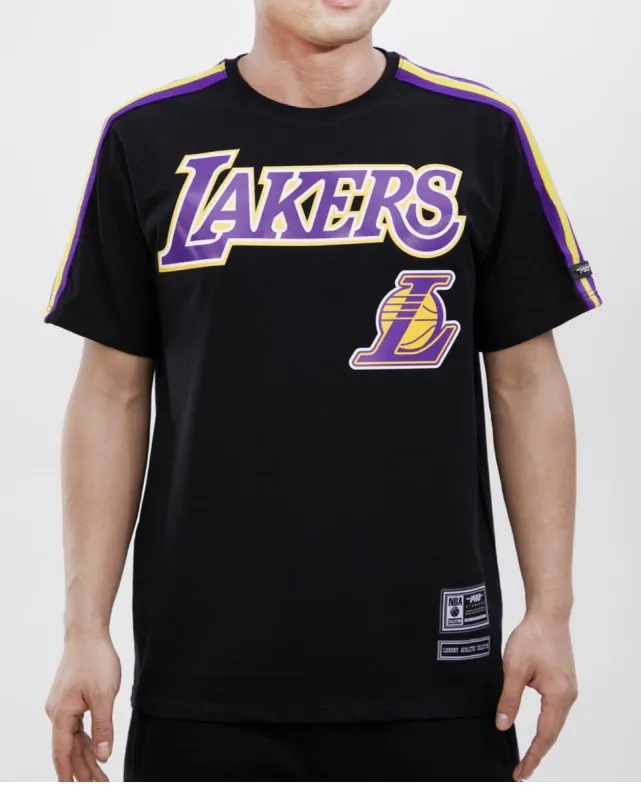 Pro Standard Mens LA Lakers Yellow Black Tee sold by Unleashed Streetwear