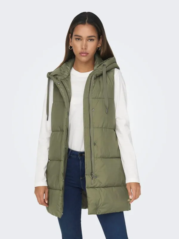 Lasta Puffer Vest-Olive- Only sold by Uforia Muse
