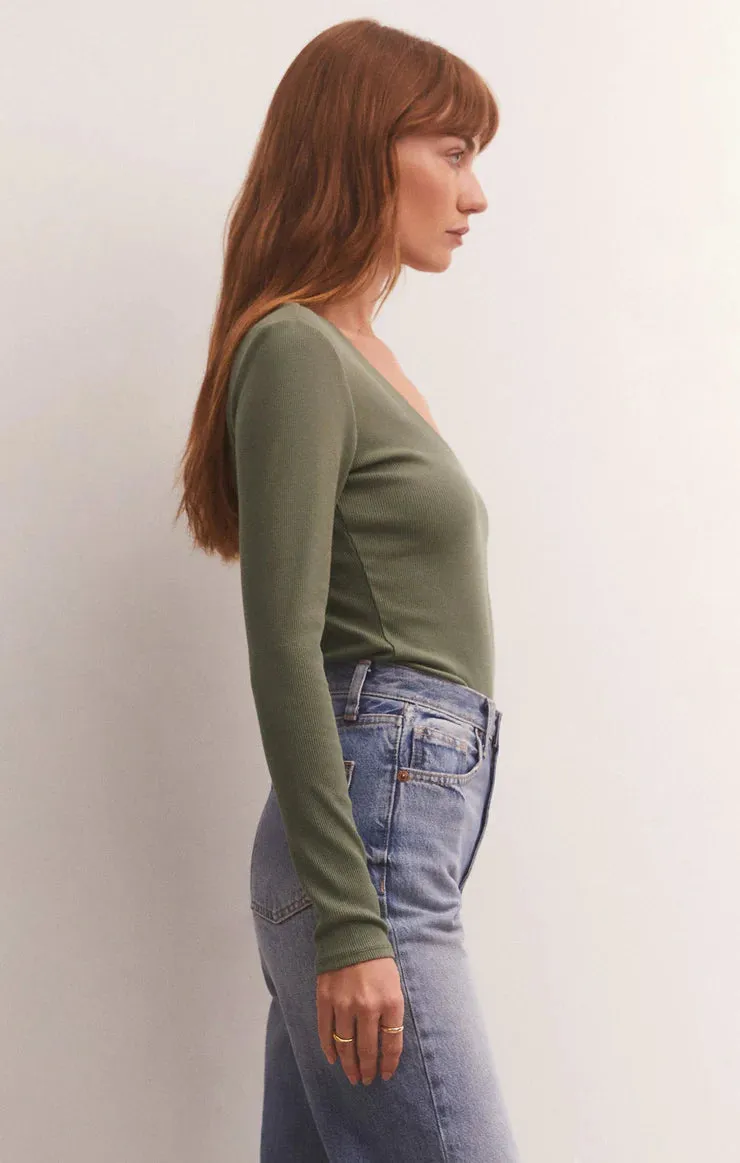 Sirena Rib Long Sleeve- Z Supply sold by Uforia Muse product image thumbnail 4