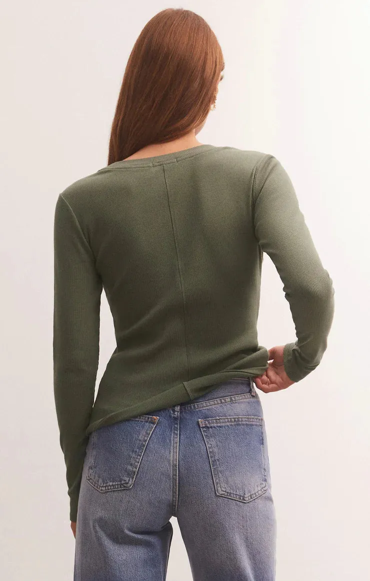 Sirena Rib Long Sleeve- Z Supply sold by Uforia Muse product image thumbnail 2