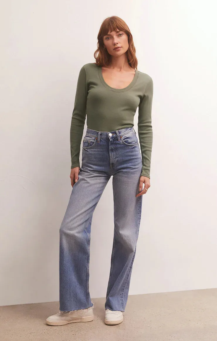 Sirena Rib Long Sleeve- Z Supply sold by Uforia Muse product image thumbnail 5