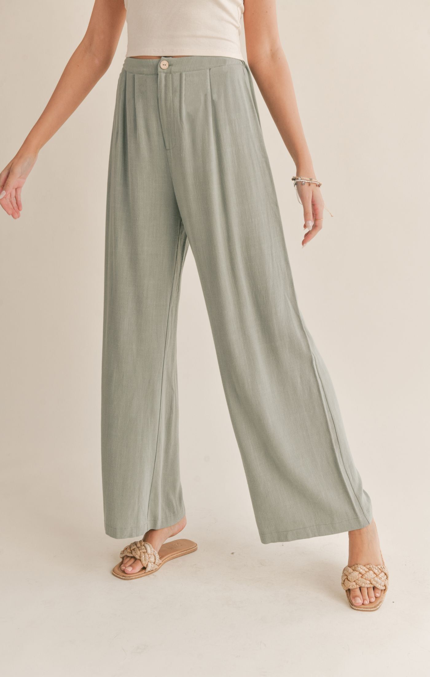Botanical Sage Trouser- Sadie & Sage sold by Uforia Muse product image thumbnail 3