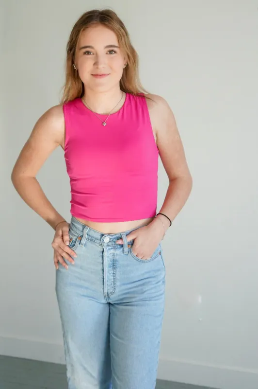 Roxanna Top-Super Pink- Second Skin sold by Uforia Muse