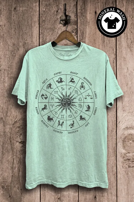 Zodiac Signs Graphic Tee - Mint sold by Uforia Muse