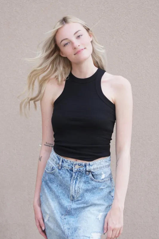 Lily Ribbed Tank- Black - Z Supply sold by Uforia Muse