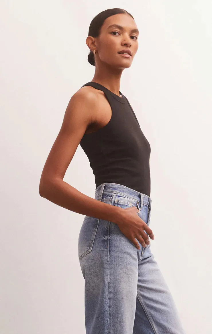Lily Ribbed Tank- Black - Z Supply sold by Uforia Muse product image thumbnail 4