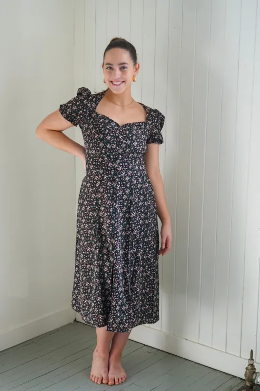 Riley Dress- BLK- Pink Martini sold by Uforia Muse