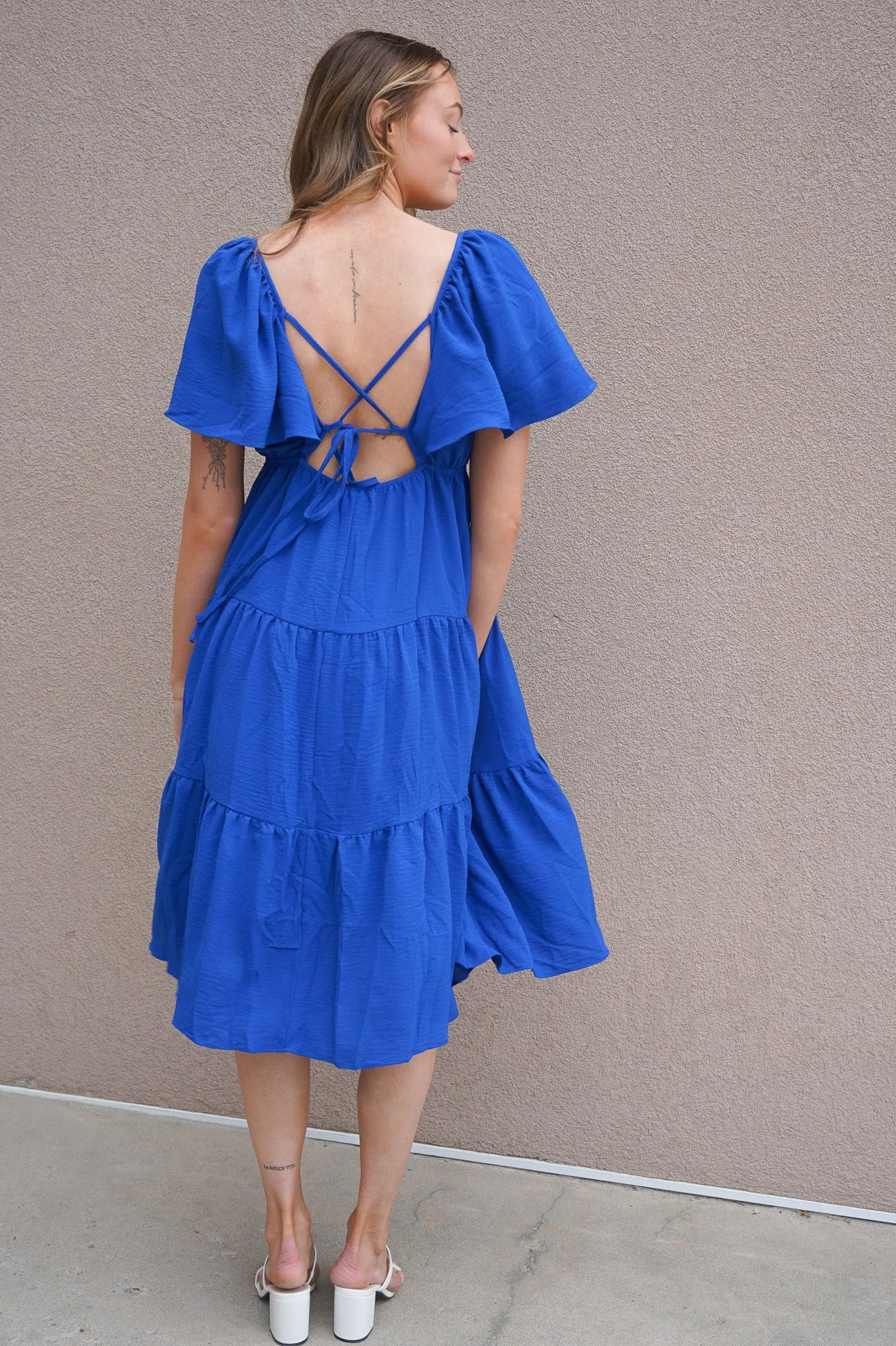 Tallulah Tier Dress- Blue sold by Uforia Muse product image thumbnail 2