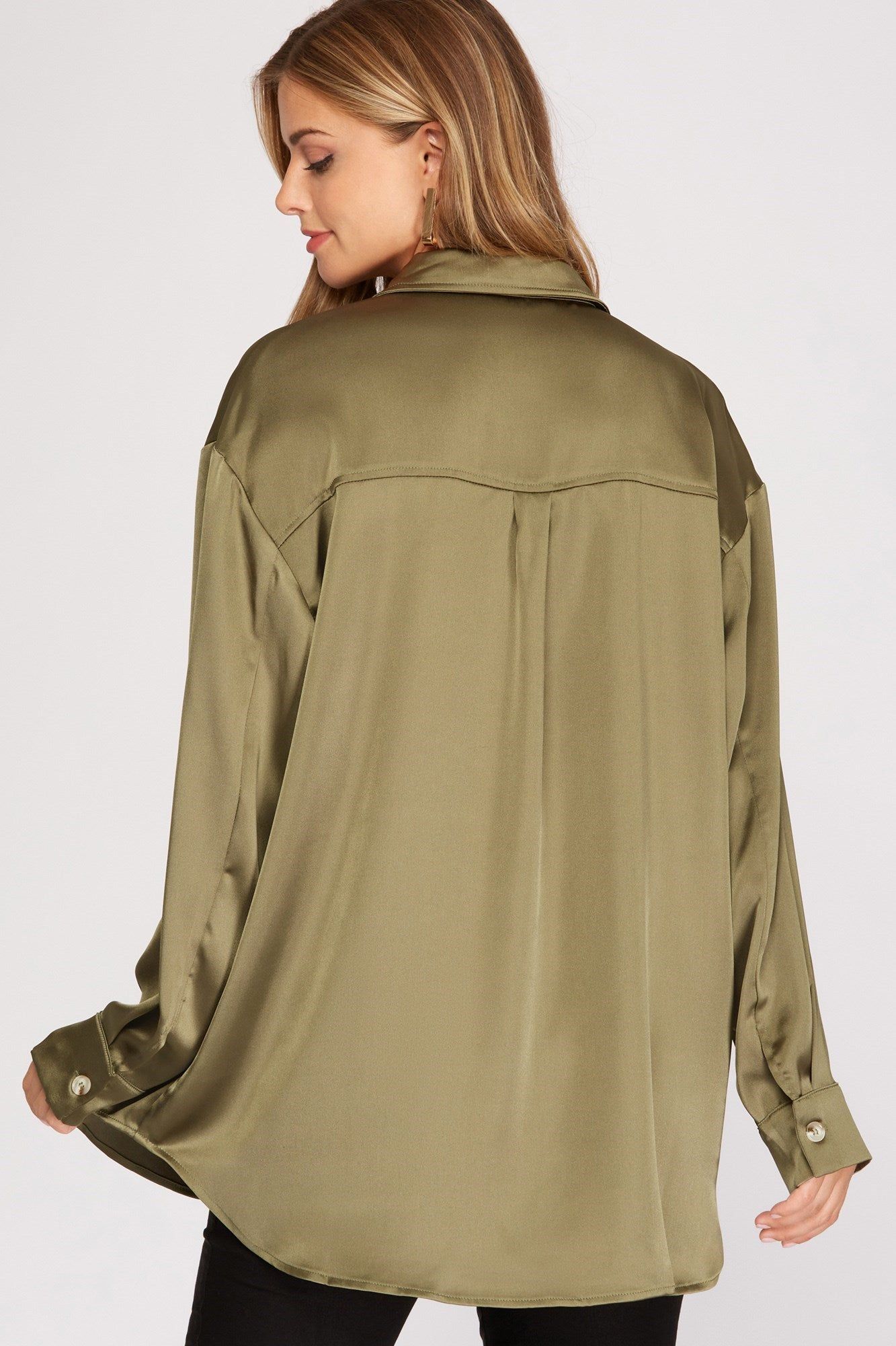 Siren Satin Shirt sold by Uforia Muse product image thumbnail 2