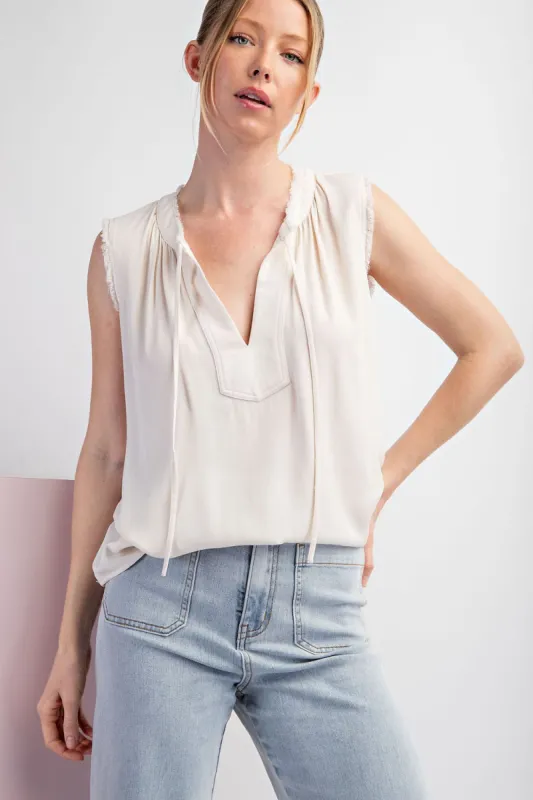 Harriet Sleeveless Blouse sold by Uforia Muse
