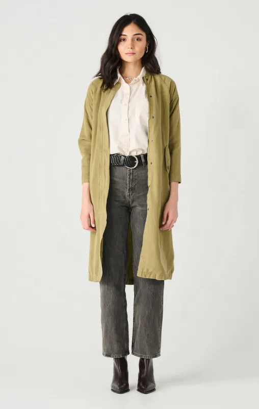 Washed Olive Long Bomber- Dex sold by Uforia Muse