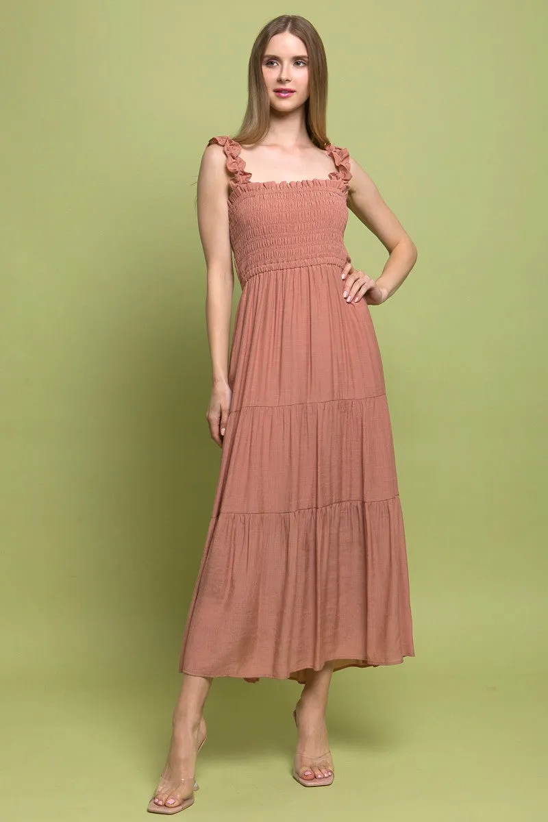 The Paige Dress - Clay sold by Uforia Muse