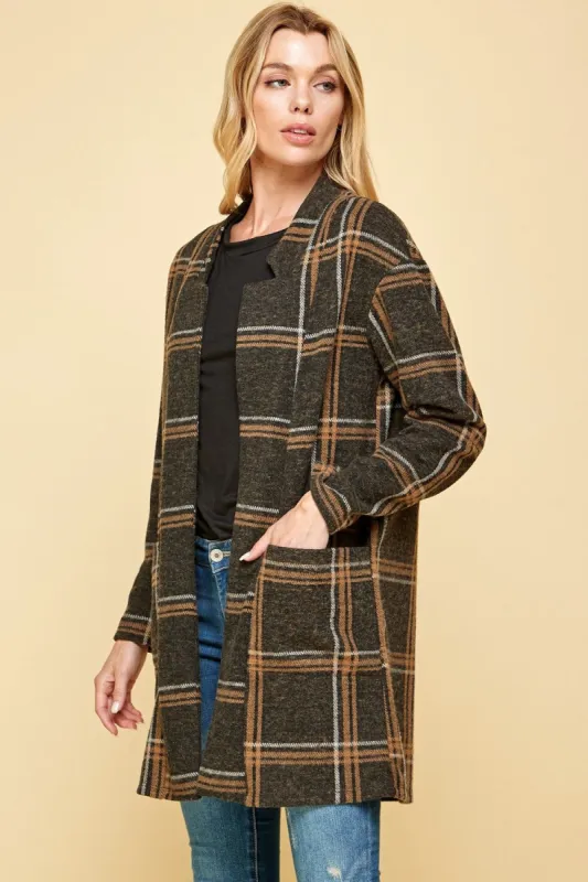 Plaid Coatigan sold by Uforia Muse