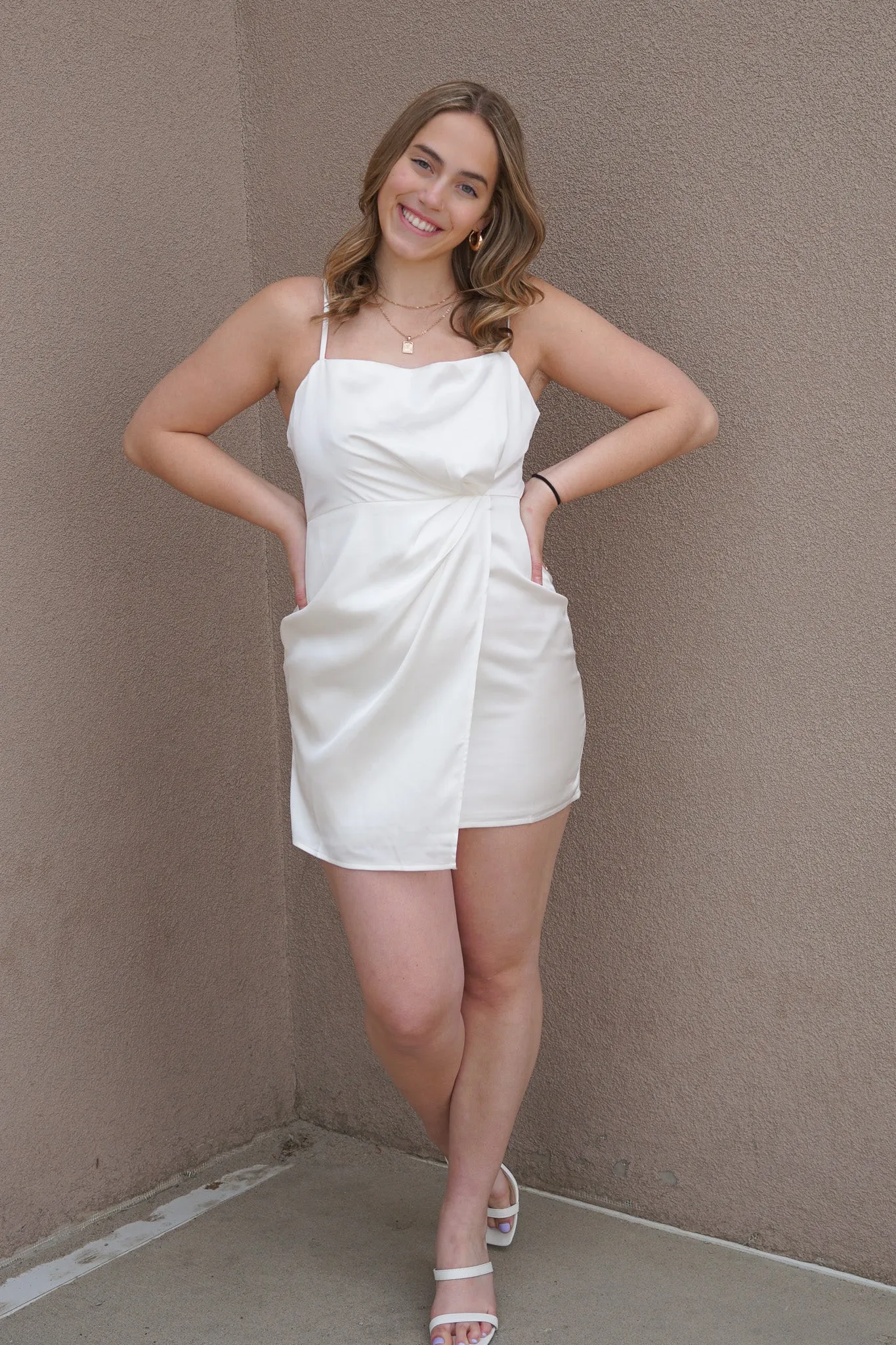 Vanilla Sky Satiny Dress sold by Uforia Muse