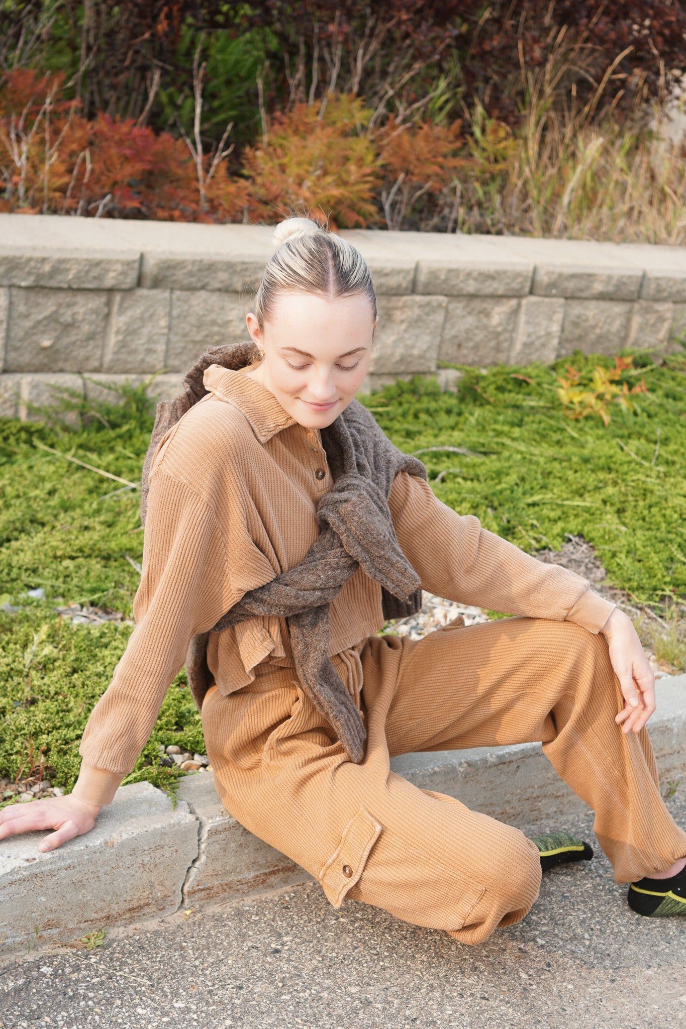 Waffle Cargo Pant sold by Uforia Muse