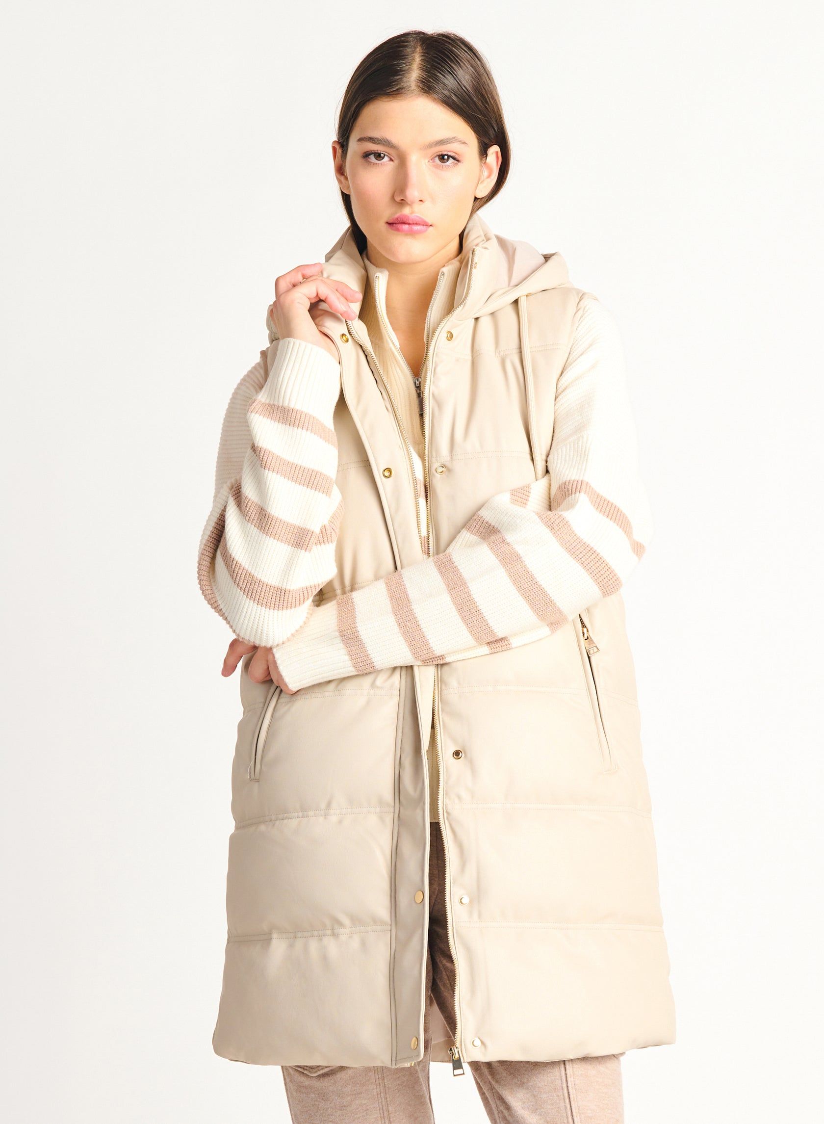 Sandstone Puffer Vest- Dex sold by Uforia Muse