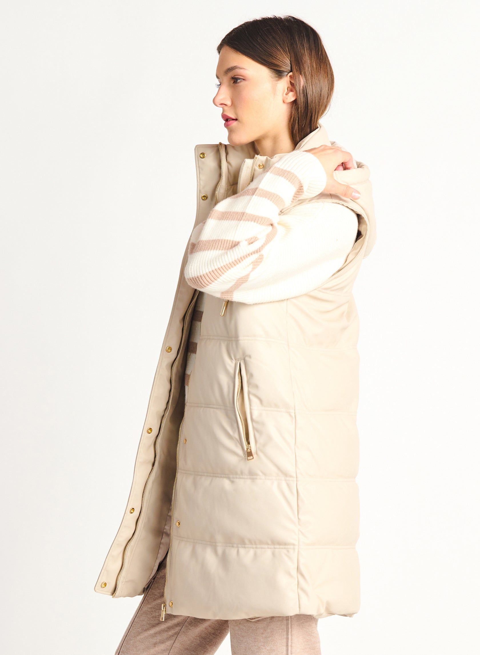 Sandstone Puffer Vest- Dex sold by Uforia Muse product image thumbnail 2