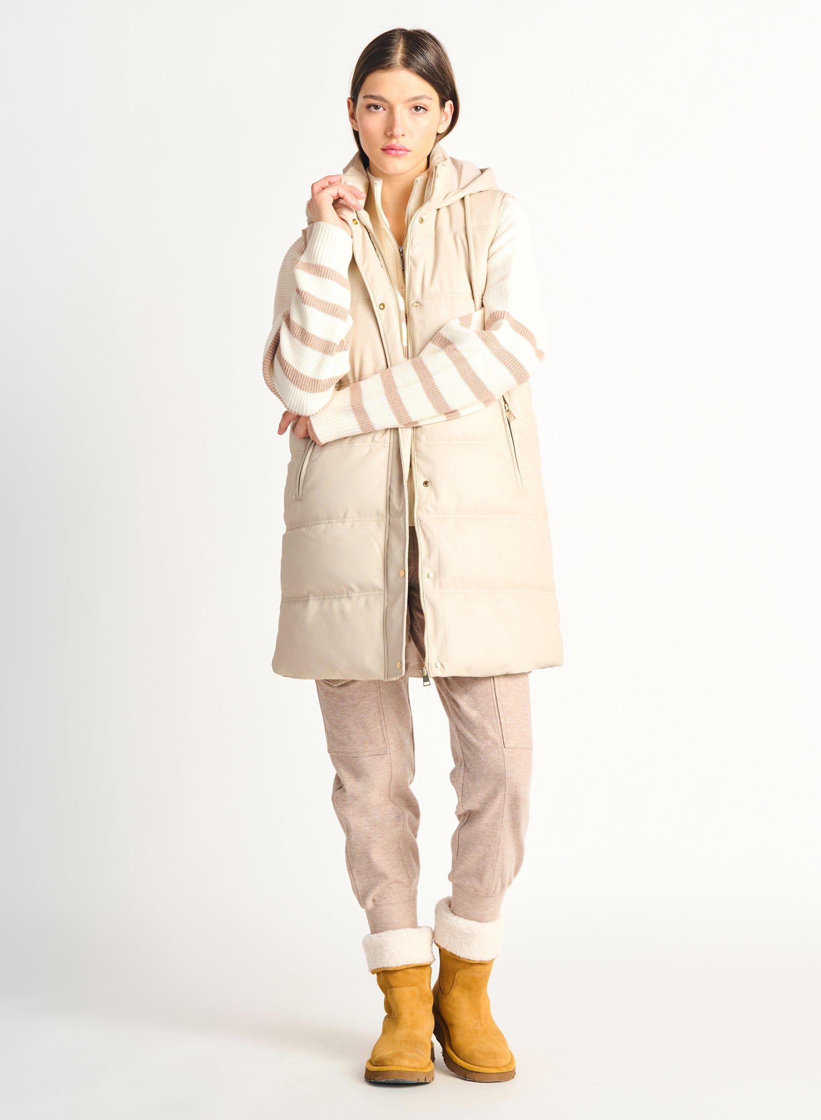 Sandstone Puffer Vest- Dex sold by Uforia Muse product image thumbnail 4