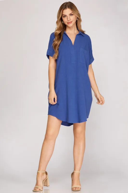 Royal Treatment Shirt Dress sold by Uforia Muse