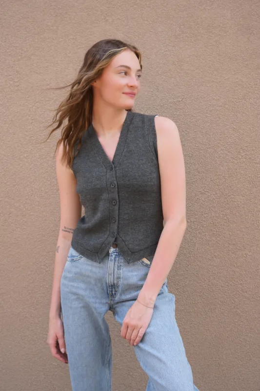 Jackson Vest- Grey sold by Uforia Muse