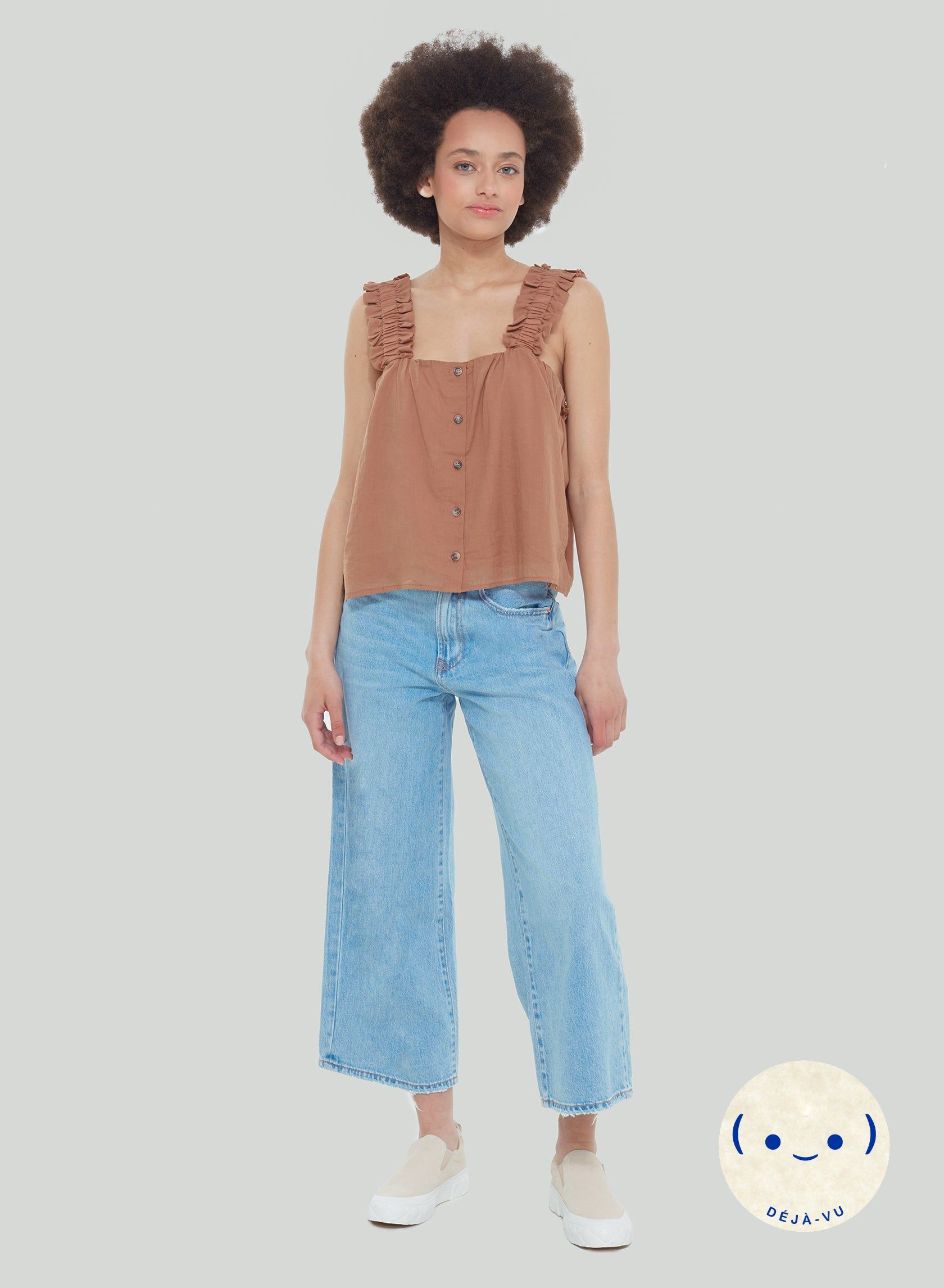 High Rise Crop Culotte Jean- Dex sold by Uforia Muse product image thumbnail 2