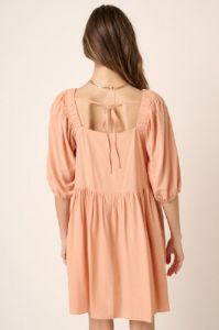 Babydoll Mini Dress - Peach sold by Uforia Muse