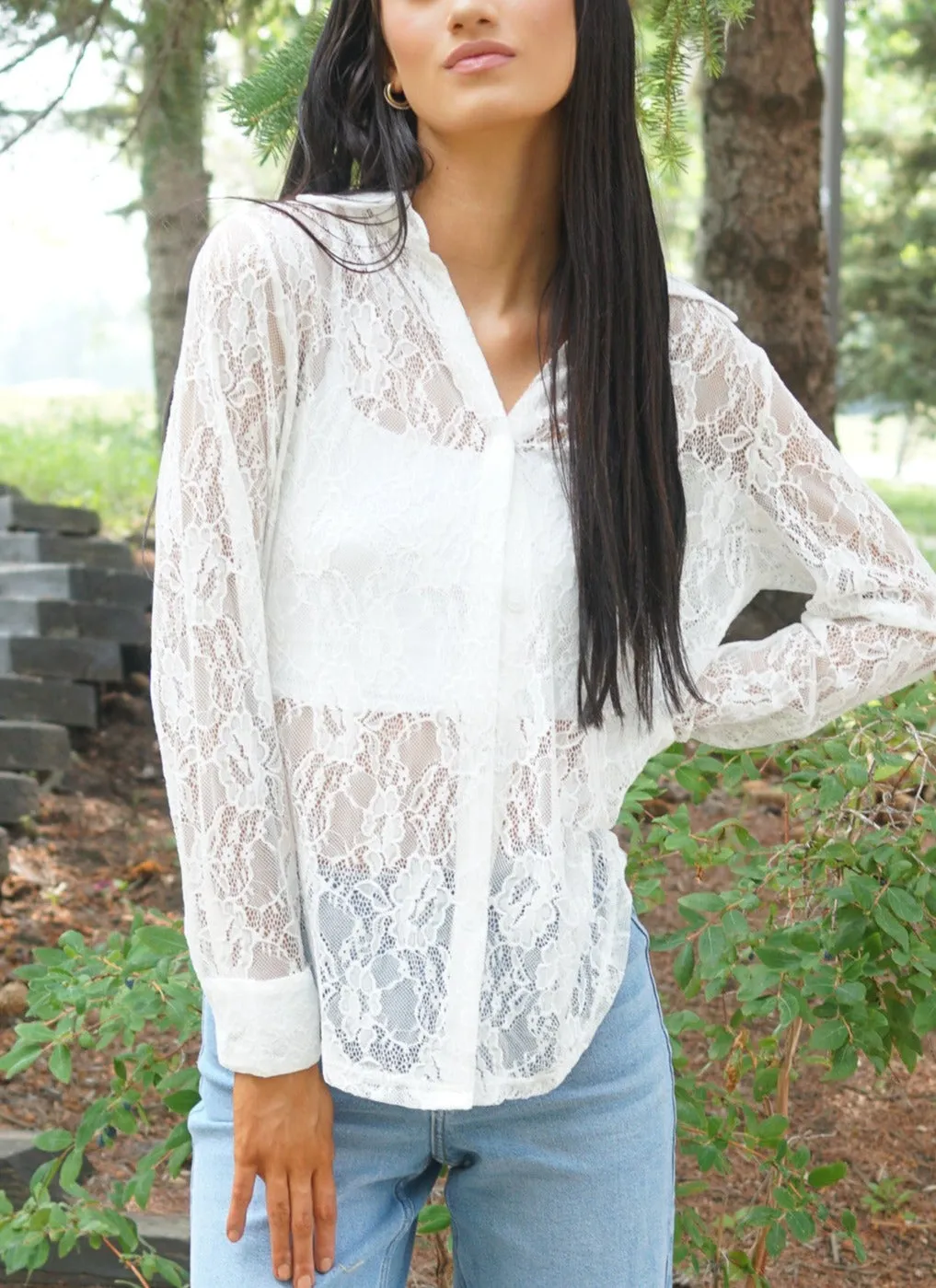 Lace up Shirt sold by Uforia Muse product image thumbnail 2