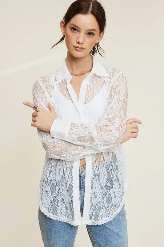 Lace up Shirt sold by Uforia Muse product image thumbnail 5
