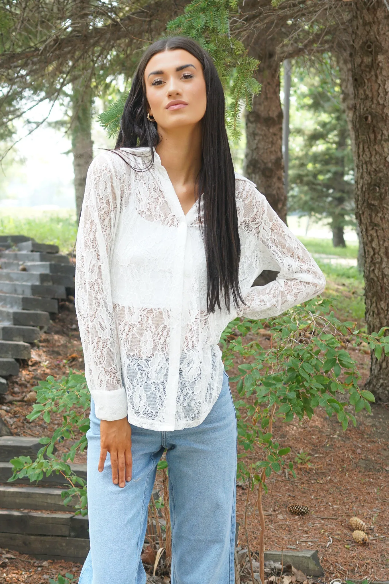 Lace up Shirt sold by Uforia Muse