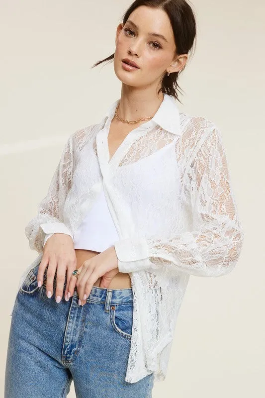 Lace up Shirt sold by Uforia Muse product image thumbnail 3