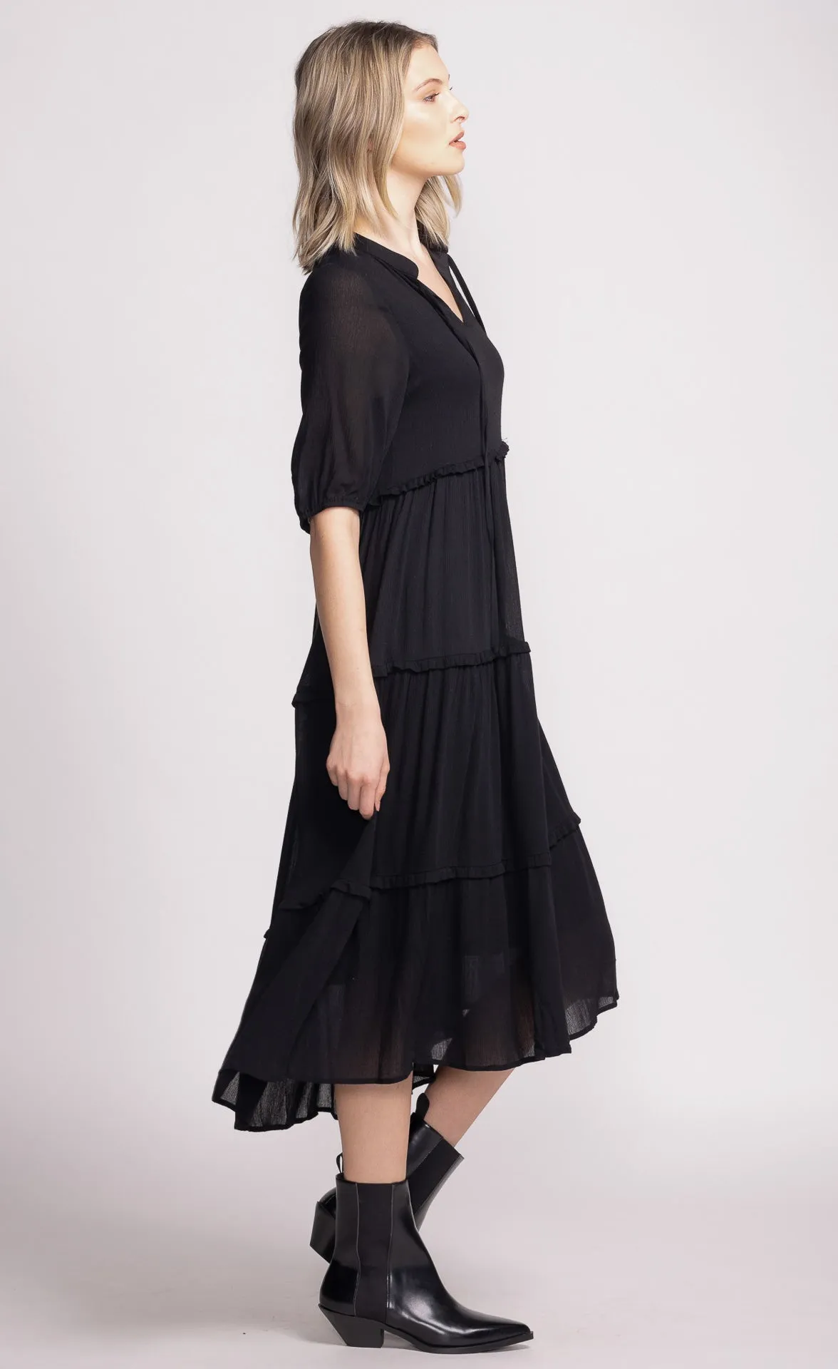 Zoey Dress- Black- Pink Martini sold by Uforia Muse product image thumbnail 2