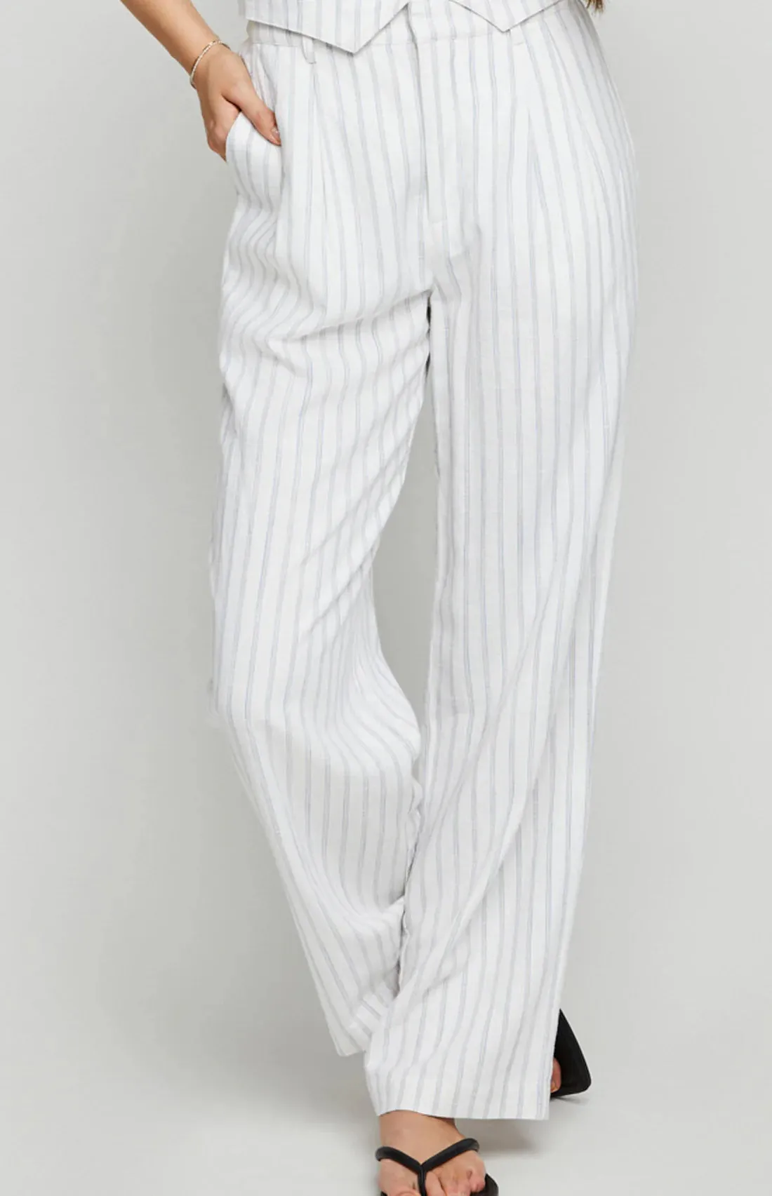 Elliot Trouser Stripe- Gentle Fawn sold by Uforia Muse product image thumbnail 3