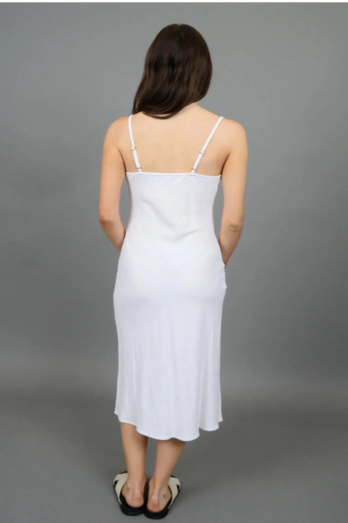 Layla Slip Dress- White-Rd Style sold by Uforia Muse product image thumbnail 2