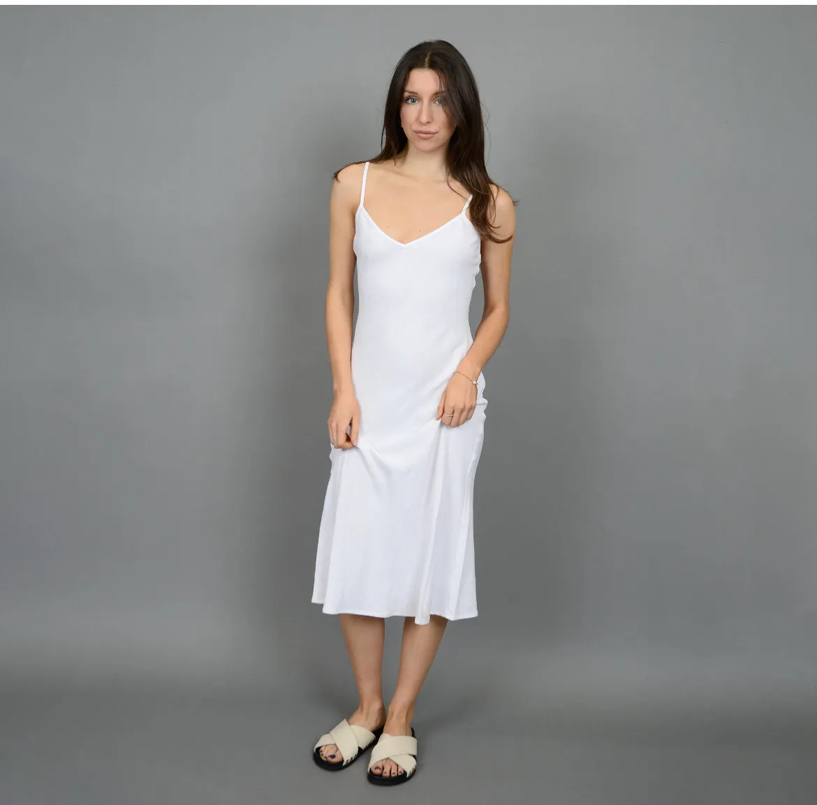 Layla Slip Dress- White-Rd Style sold by Uforia Muse product image thumbnail 5