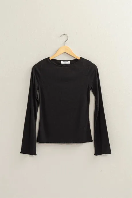 Basic Ribbed Long Sleeve sold by Uforia Muse product image thumbnail 5