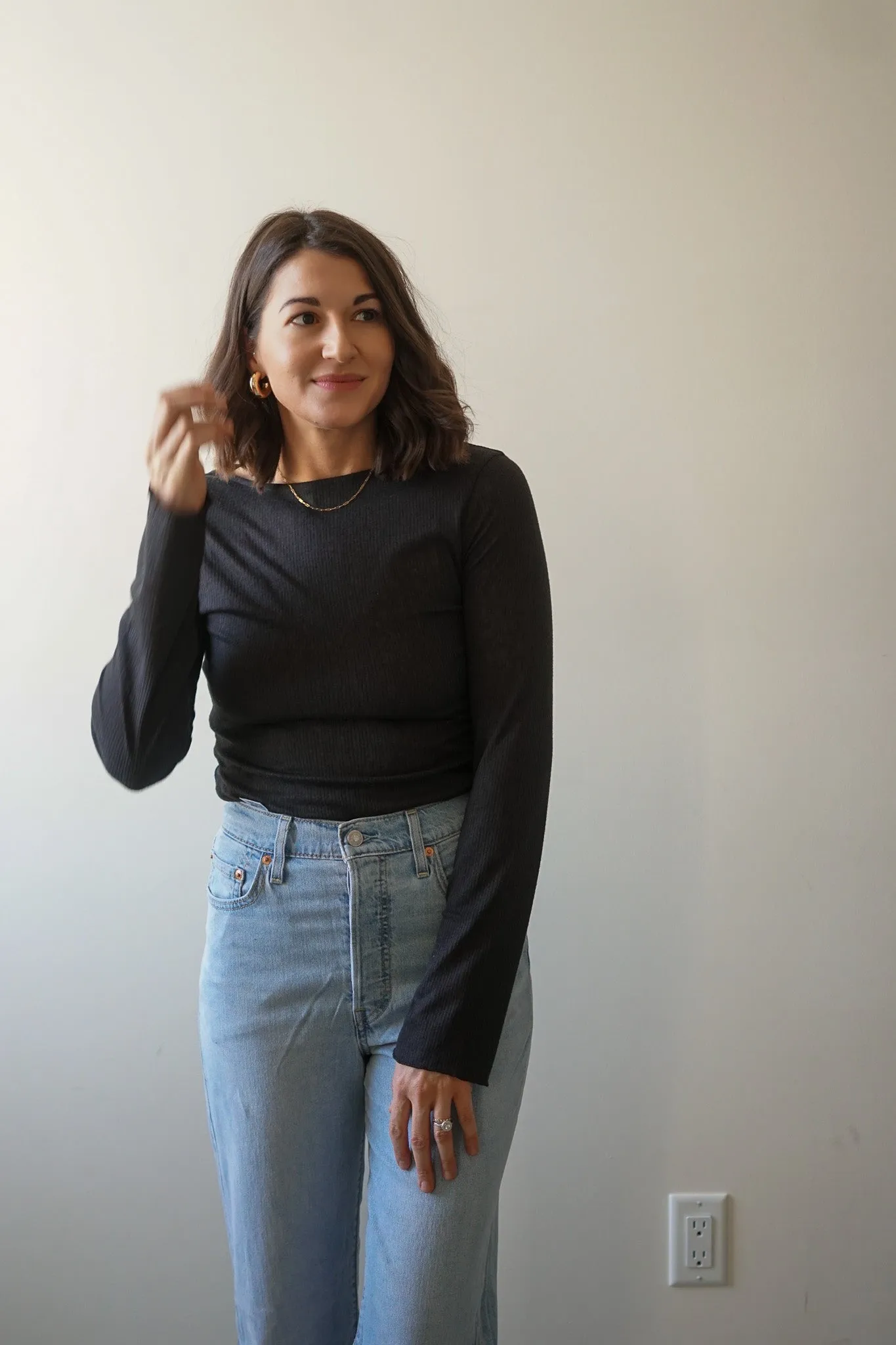 Basic Ribbed Long Sleeve sold by Uforia Muse product image thumbnail 2