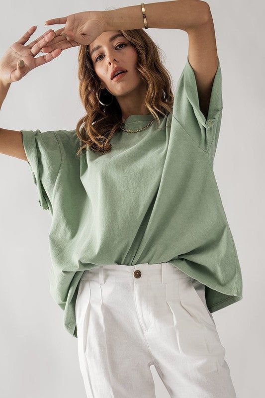 Oversized Vintage Wash T-Shirt - 2 Colours sold by Uforia Muse product image thumbnail 4