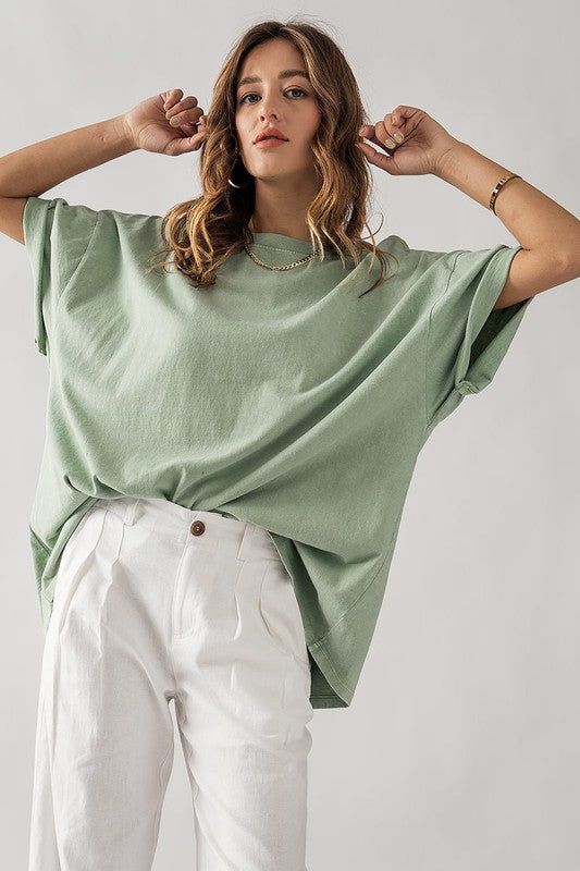 Oversized Vintage Wash T-Shirt - 2 Colours sold by Uforia Muse product image thumbnail 3