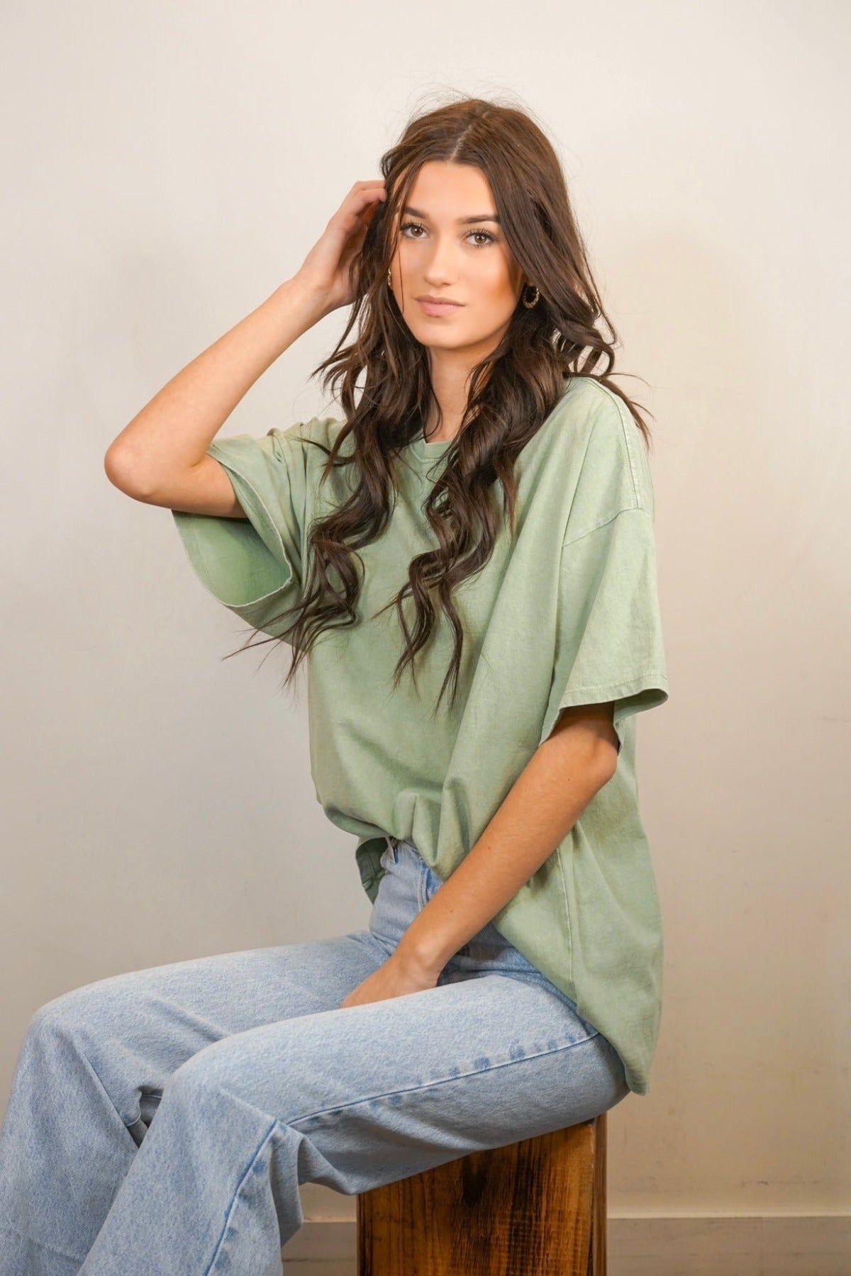 Oversized Vintage Wash T-Shirt - 2 Colours sold by Uforia Muse